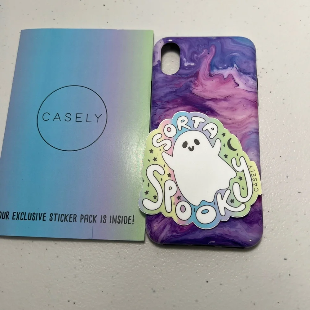 iPhone X Marble Purple Case